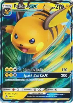 Raichu GX - SM213 - SM Black Star Promo - SM Black Star Promos #SM213 Pokemon TC - Image 1