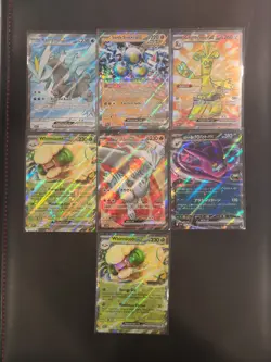 Pokemon Tcg Mixed Ex Lot: Gholdengo, Reshiram, Team Rocket - Image 1