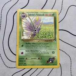 Pokemon TCG Sabrina's Venomoth Gym Heroes 34/132 Regular Rare Hp - Image 1