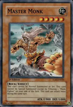 Master Monk - Super Rare 1st Edition TLM-EN020 - LP - YuGiOh - Image 1