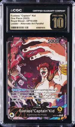 2025 ONE PIECE ROYAL BLOOD #OP10-099 EUSTASS "CAPTAIN" KID CGC 10 PERFECT - Image 1