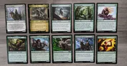 MTG Magic Set of 10 Uncommon Green Elf Creature Cards EDH Commander - Image 1