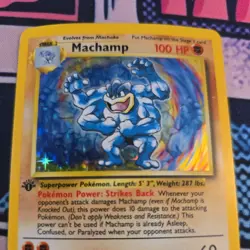 Machamp Holo 1st Edition Base Set #8/102 Holo Rare Pokemon Card - Image 4