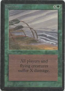 Hurricane - Beta Edition - MP Magic MTG English Edge Wear - Image 1