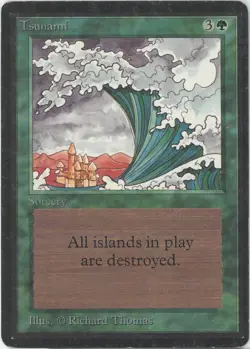 Tsunami - Beta Edition - MP Magic MTG English Edge Wear - Image 1