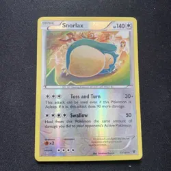 SNORLAX Fates Collide POKEMON Reverse Holo Foil Trading Card 77/124 TCG - Image 1