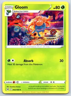 Gloom - Lost Origin 002/196 Tomokazu Komiya Pokemon TCG Card NM - Image 1