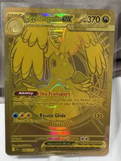Pokemon TCG Ascended Heroes Mega Dragonite ex Mega Hyper Rare 295/217 GOLD NM - Image 1