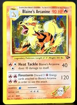 Blaine’s Arcanine Holo Rare Gym Challenge 1/132 Pokemon - MP - Image 1