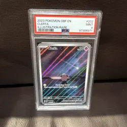 Cleffa 2023 Obsidian Flames FA Holo Illustration Rare PSA 9, 202/197 Pokemon - Image 1