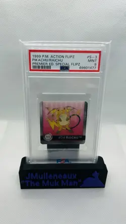 1999 Pokemon Pikachu/Raichu Special Flipz Premier Edition S-3 PSA 9 POP 1 - Image 1
