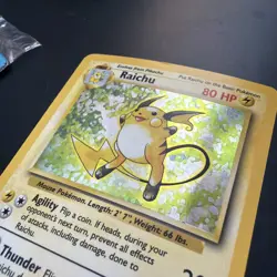 Pokemon TCG Raichu Base Set Holo Rare Card 14/102 LP/MP Condition - Image 2