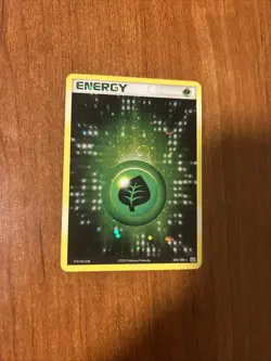 Pokemon TCG Grass Energy Holo Card 101/106 EX Emerald w/ Swirl - Image 1