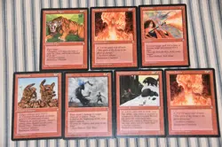 Magic the Gathering Cards - Vintage - Red - Ice Age - 7x - Image 1