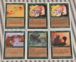 Magic The Gathering Vintage 5th Edition Green/Forest Cards - 6x - Creatures - Image 1