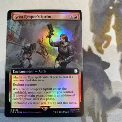Grim Reaper's Sprint (Extended Art FOIL) - Universes Beyond: Fallout (PIP) NM - Image 1