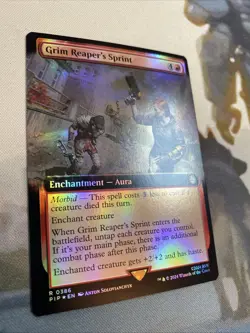 Grim Reaper's Sprint (Extended Art FOIL) - Universes Beyond: Fallout (PIP) NM - Image 3