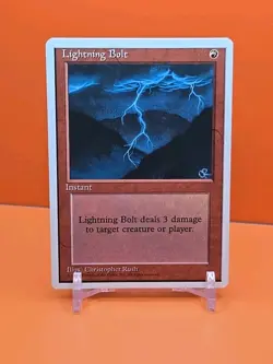 🔴🔴🔴 1995 MAGIC THE GATHERING 4TH EDITION (NM) LIGHTNING BOLT 🔴🔴🔴 - Image 1