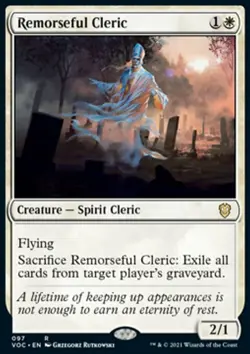 MTG Remorseful Cleric (97/199) Innistrad Crimson Vow Commander NM - Image 1