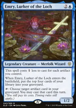 MTG Emry, Lurker of the Loch (43p/150) Throne of Eldraine Promos NM - Image 1
