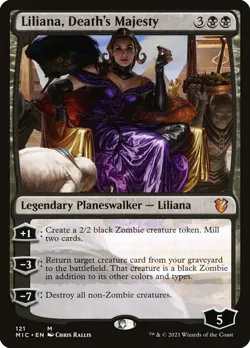 MTG Liliana, Death's Majesty (121/209) Innistrad Midnight Hunt Commander NM - Image 1