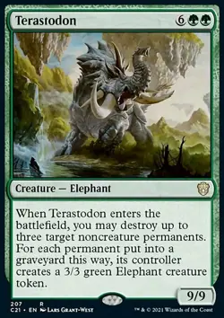 MTG Magic the Gathering Terastodon (207/465) Commander 2021 NM - Image 1