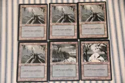 Magic the Gathering - Vintage - Swamp Land Mana - Ice Age - 6x - Image 1
