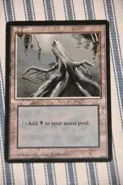 Magic the Gathering - Vintage - Swamp Land Mana - Ice Age - 6x - Image 2