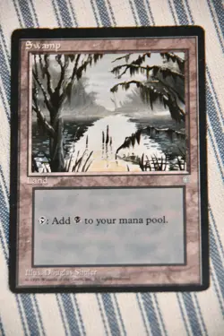Magic the Gathering - Vintage - Swamp Land Mana - Ice Age - 6x - Image 3