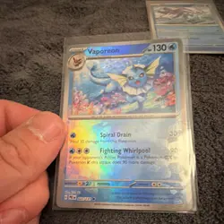 Pokemon Prismatic Evolutions Masterball 3 Card Lot Holo Vaporeon Suicune Eevee - Image 3
