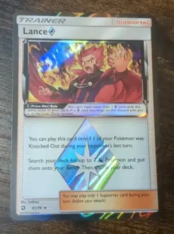 Lance Prism Star 61/70 Dragon Majesty Holo Rare 2018 Pokemon TCG Card MP - Image 1