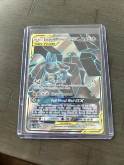 2019 Pokemon Sun & Moon Unbroken Bonds Lucario Melmetal Tag Team #203/214 - Image 5
