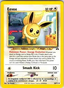 Pokemon | Neo Discovery | Eevee | 38/75 | Unlimited | NM - Image 1