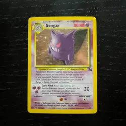 GENGAR 5/62 Rare Pokemon Holo Fossil MP Very Good Condition - Image 1