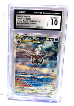 2023 POKEMON GEM MINT DARKRAI VSTAR # GG50/GG70 HOLO GRADE 10 AWESOME ! - Image 1