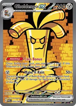 Pokemon Gholdengo ex (252/267) Paradox Rift NM HOLO - Image 1