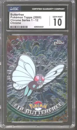 Pokemon Topps Chrome Butterfree 12 CGC 10 GEM MINT - Image 1
