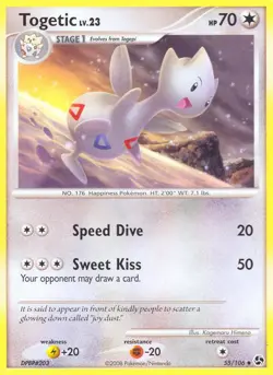 Pokemon Togetic (55/112) Great Encounters LP - Image 1