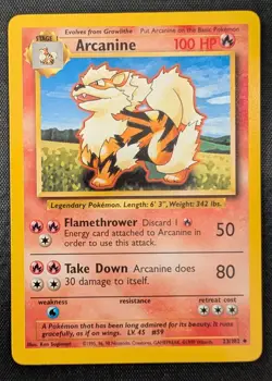 Arcanine - 23/102 Unlimited Base Set - LP - Pokemon TCG - Image 3