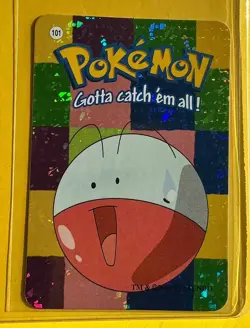 💥 L👀K 💥 VOLTORB Pokemon Pocket Monsters Japanese Vending Prism Sticker LP - Image 1