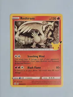 2021 Reshiram 2/25 - Holo Rare - 25th Anniversary Celebrations NM Pokemon TCG - Image 1