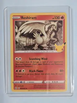 2021 Reshiram 2/25 - Holo Rare - 25th Anniversary Celebrations NM Pokemon TCG - Image 2