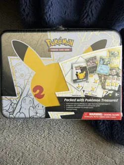 Pokemon 25th Anniversary Celebrations Treasure Chest Lunchbox Tin Factory SEALED - Image 1