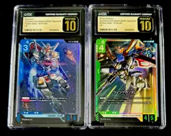 Consecutive CGC Pristine 10 Gundam ST01-001 & LR ST02-001 Beta Gundam Card Game - Image 1