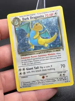 Pokemon Dark Dragonite Holo Rare Card 5/110 WOTC Legendary Collection HP/DMG BH3 - Image 2