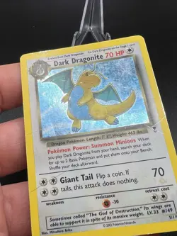 Pokemon Dark Dragonite Holo Rare Card 5/110 WOTC Legendary Collection HP/DMG BH3 - Image 3