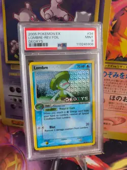 Pokemon Card Lombre Lombrero Ex Deoxys Reverse Stamp Holo 2005 English PSA 9 - Image 1