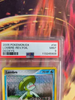 Pokemon Card Lombre Lombrero Ex Deoxys Reverse Stamp Holo 2005 English PSA 9 - Image 4