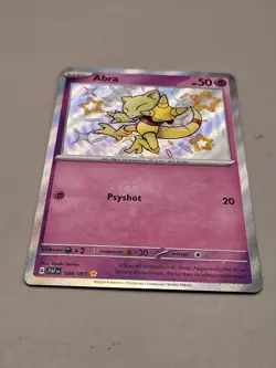 Pokemon TCG Abra Card 148/091 Baby Shiny Paldean Fates Scarlet & Violet NM - Image 1