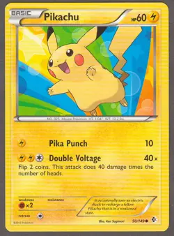 Pikachu 50/149 Boundaries Crossed 2012 Pokemon Card LP - Image 1